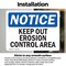 Signmission Keep Out Erosion Control Area OSHA Notice Sign, Vinyl Decal, 14in W x 10in L, 2PK OS-2PACK-NS-D-1014-L-13845 - alternate 3